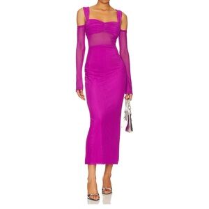Runaway The Label: LAMOURA DRESS IN PLUM